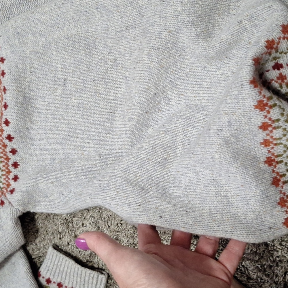 Orvis 100% wool cardigan sweater - southwestern gray - L - Picture 7 of 7